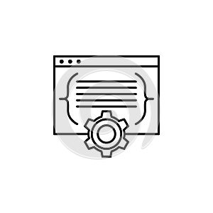 programming, code icon. Element of robotics engineering for mobile concept and web apps icon. Thin line icon for website design