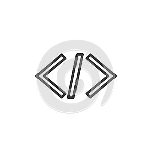 Programming code line icon
