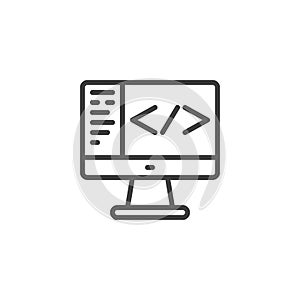 Programming Code line icon