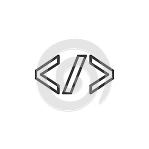 Programming Code line icon
