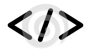 Programming code tag icon for development and web design , vector design Generative AI
