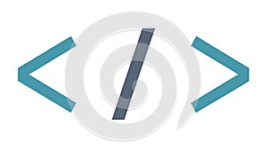 Programming Code Tags Vector: Software Development Coding, vector design Generative AI