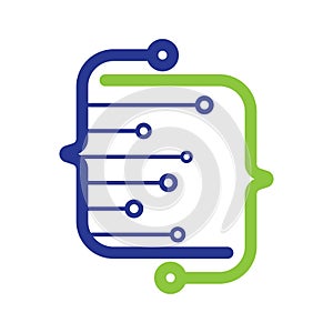 Programming Code technology logo vector design