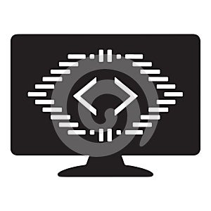 Programming code vector icon computer coding language script symbol software development