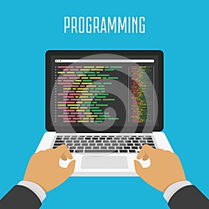 Programming and coding concept.