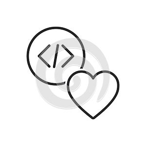 Programming Coding Icon - Love Icon