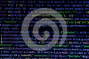 Programming coding screen, web developer coding screen