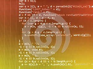 Programming coding source code screen.
