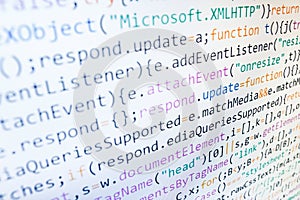 Programming coding source code screen.