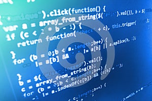 Programming coding source code screen.