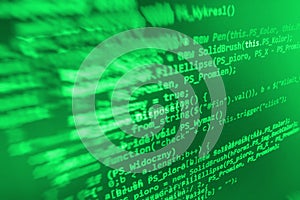 Programming coding source code screen.