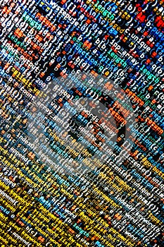Programming coding source code screen.