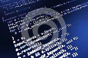 Programming coding source code screen.