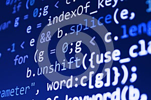 Programming coding source code screen.