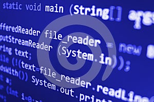 Programming coding source code screen.