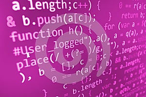 Programming coding source code screen.