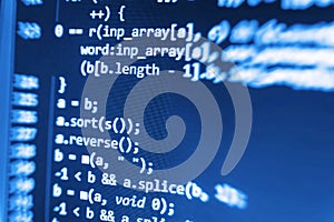 Programming coding source code screen.