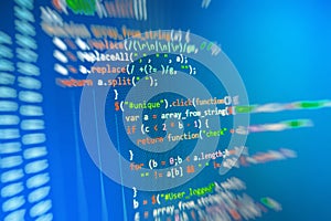 Programming coding source code screen.