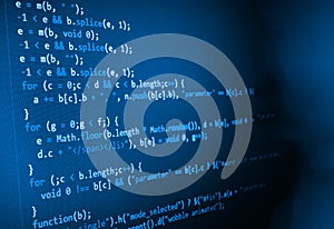 Programming coding source code screen.