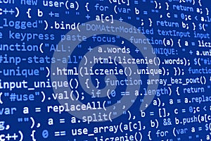 Programming coding source code screen.