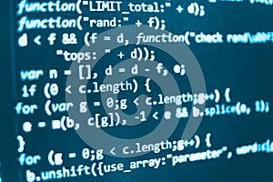 Programming coding source code screen.