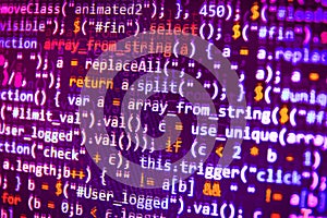 Programming coding source code screen.