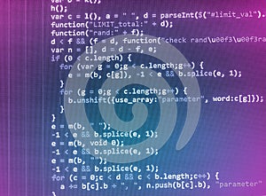 Programming coding source code screen.