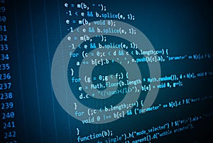 Programming coding source code screen.