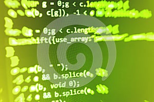 Programming coding source code screen.