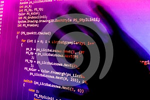 Programming coding source code screen.