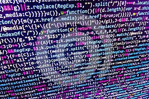 Programming coding source code screen.