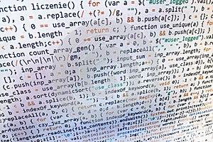Programming coding source code screen.