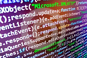 Programming coding source code screen.