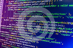 Programming coding source code screen.