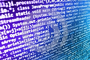 Programming coding source code screen.