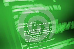 Programming coding source code screen.
