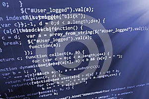 Programming coding source code screen.
