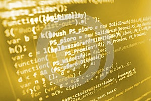 Programming coding source code screen.