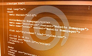Programming coding source code screen.