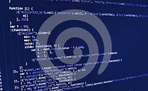 Programming coding source code screen.