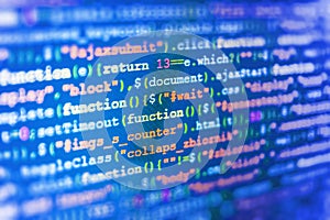 Programming coding source code screen.
