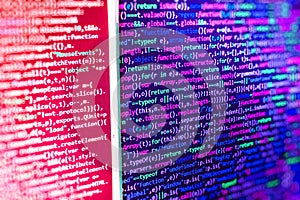 Programming coding source code screen.