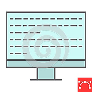 Programming color line icon