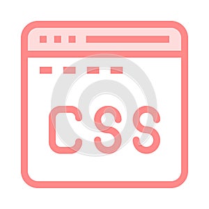 Programming color line icon