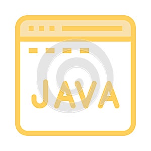 Programming color line icon