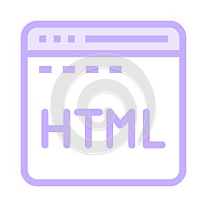 Programming color line icon
