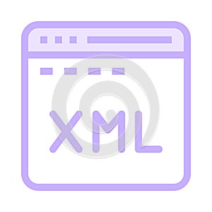 Programming color line icon