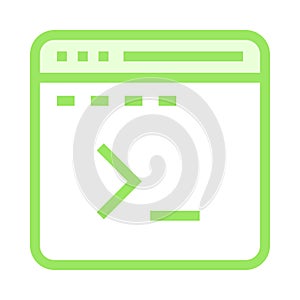 Programming color line icon