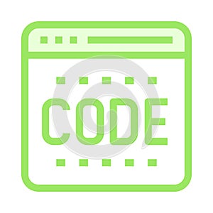 Programming color line icon
