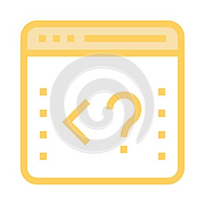 Programming color line icon